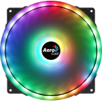 Aerocool DUO20 PC Fan 20cm ARGB LED Dual Ring Antivibration 6 Pins Black