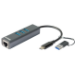 D-Link USB-C/USB to Gigabit Ethernet Adapter with 3 USB 3.0 Ports DUB-2332