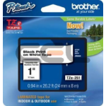 Brother TZE-251CIV DirectLabel black on white Laminat 24mm x 8m for Brother P-Touch TZ 3.5-24mm/HSE/36mm/6-24mm/6-36mm