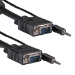 Cablenet 3m SVGA with Audio HD15 Male - Male + 3.5mm Stereo Black PVC Cable