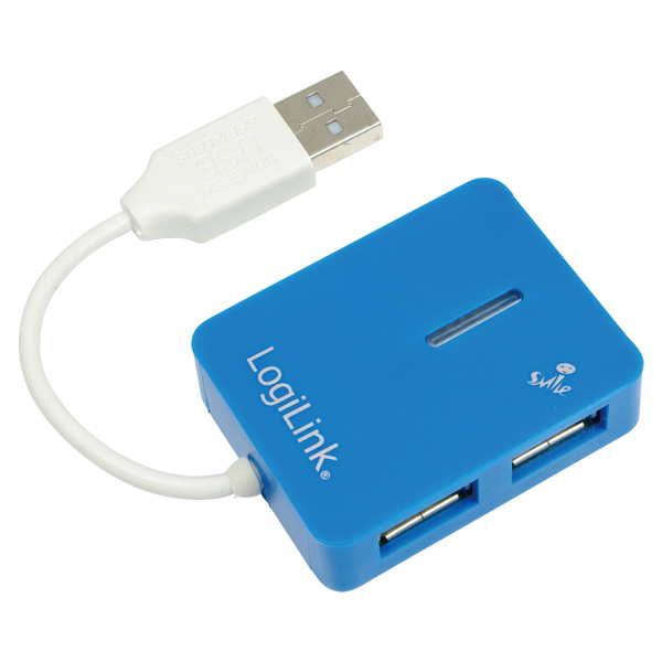 Image of LogiLink USB 2.0 4-Port Hub 480 Mbit/s Blue
