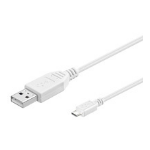 Goobay 1.8m USB 2.0 A/Micro-B USB cable USB A Micro-USB B White