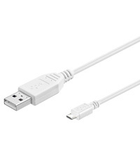 EU Product - USB 2.0 cable, micro-USB to USB-A, 1.8m, white thumbnail