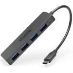 Plugable Technologies USBC-HUB4A interface hub USB 3.2 Gen 1 (3.1 Gen 1) Type-C 5000 Mbit/s Black