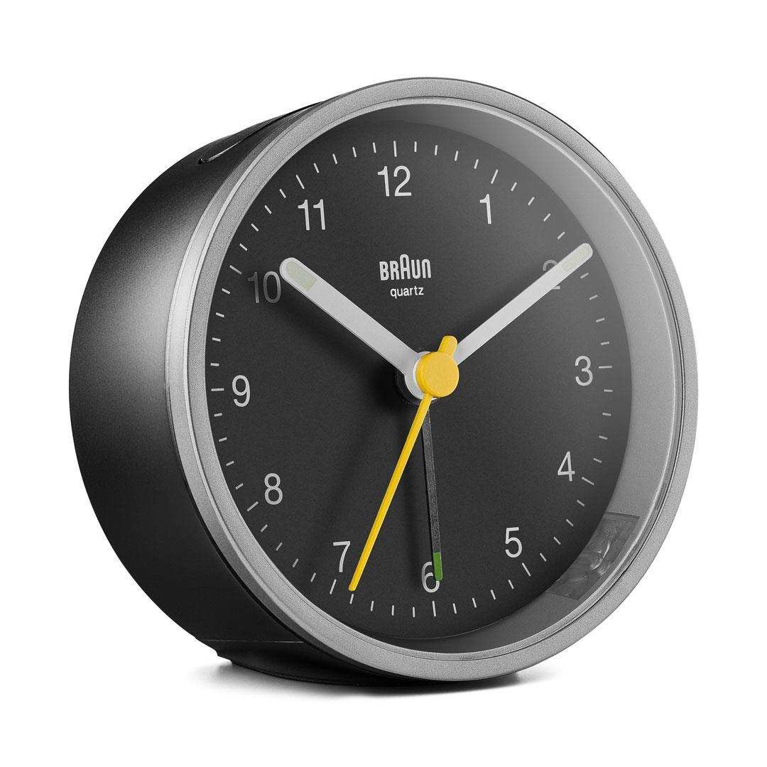 Image of Braun BC12SB - Quartz alarm clock - Round - Black - Silver - 12h -...