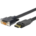 Vivolink PRODPDVI3 video cable adapter 3 m DisplayPort DVI-D Black