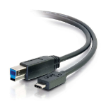 C2G 6ft, USB 3.0 Type C, USB B USB cable USB 3.2 Gen 1 (3.1 Gen 1) 72" (1.83 m) USB C 5 Gbit/s Black