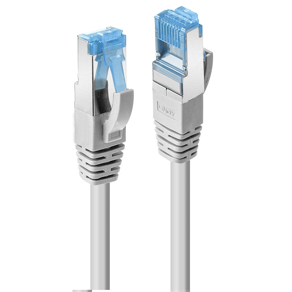 Photos - Cable (video, audio, USB) Lindy 0.5m Cat.6A S/FTP LSZH Cable, Grey 47131 