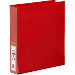 MARBIG CLEAR VIEW INSERT BINDER A4 4D RING 38MM RED