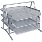 Q-CONNECT Q-CONNECT 3 TIER LETTER TRAY SILVER