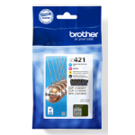 Brother LC-421VALDR Ink cartridge multi pack Bk,C,M,Y Blister, 4x200 pages Pack=4 for Brother DCP-J 1050