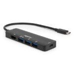 Rocstor Y10A308-B1 interface hub USB Type-C 5000 Mbit/s Black