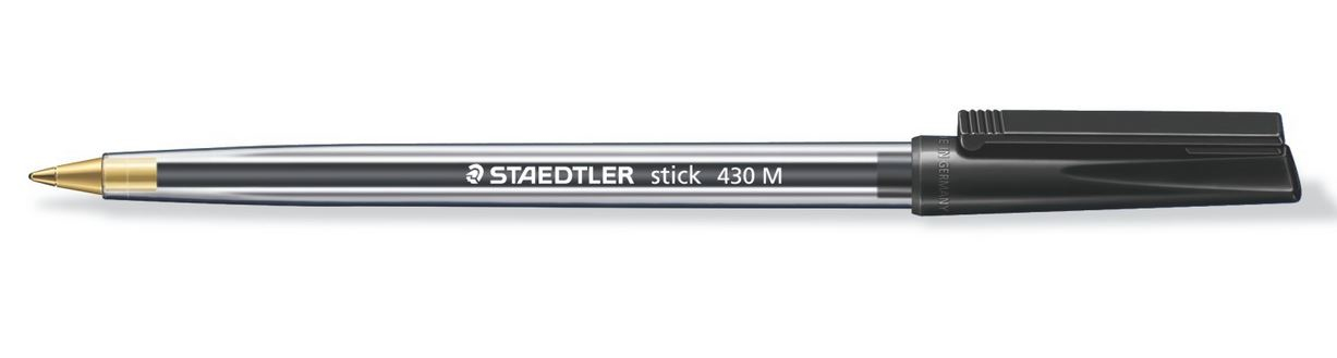 Image of Staedtler stick 430 Black Stick ballpoint pen Medium 10 pc(s)