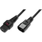 Microconnect MC-C13C14LOCK-2.5M power cable Black C13 coupler C14 coupler