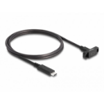 DeLOCK SuperSpeed USB 10 Gbps (USB 3.2 Gen 2) Cable USB Type-C male to female 1 m panel-mount black