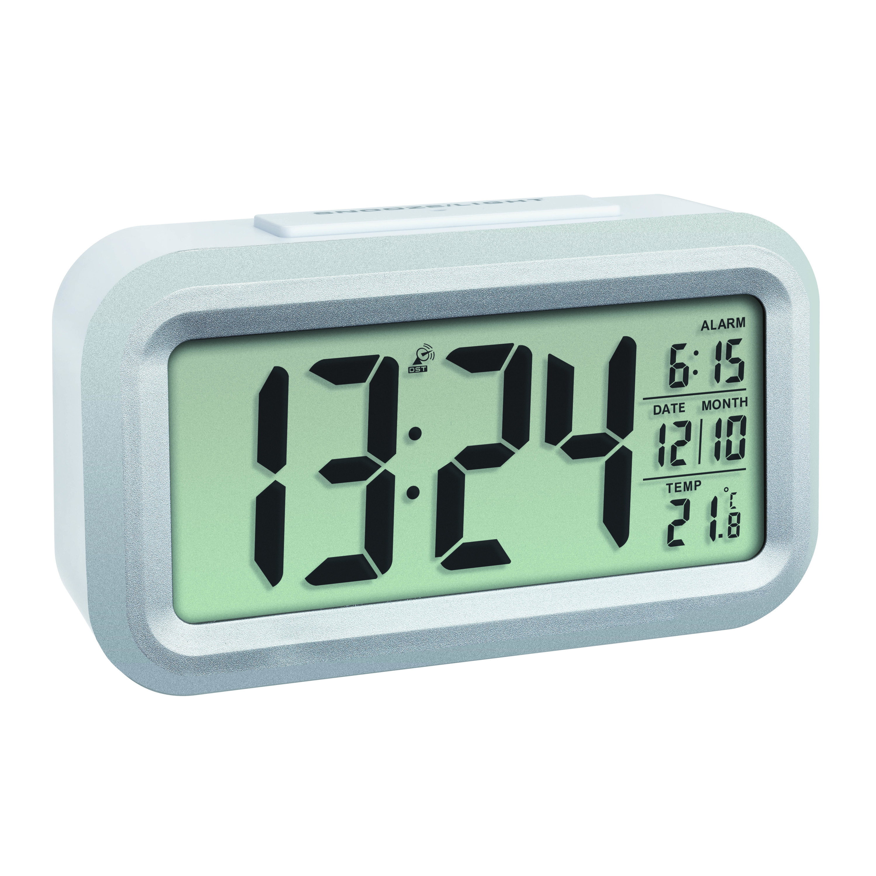 Image of TFA-Dostmann 60.2553.02 - Digital alarm clock - Rectangle - Silver...