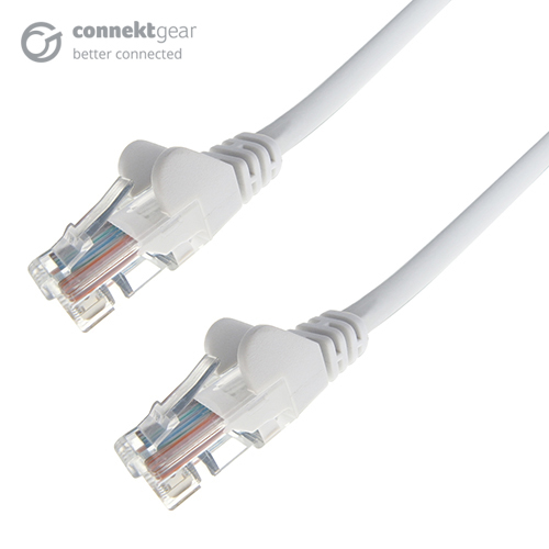 CONNEkT Gear 0.5m RJ45 CAT5e UTP Stranded Flush Moulded Network Cable - 24AWG - White