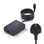 StarTech.com 100W USB-C Laptop Charger with 1.5m Tethered USB-C Cable, Power Adapter Brick for Dell, XPS, HP ProBook, MacBook Pro, Microsoft Surface Pro