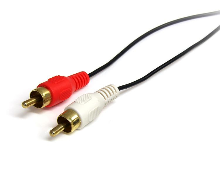 Photos - Cable (video, audio, USB) Startech.com 3 ft Stereo Audio Cable - 3.5mm Male to 2x RCA Male MU3MMRCA 