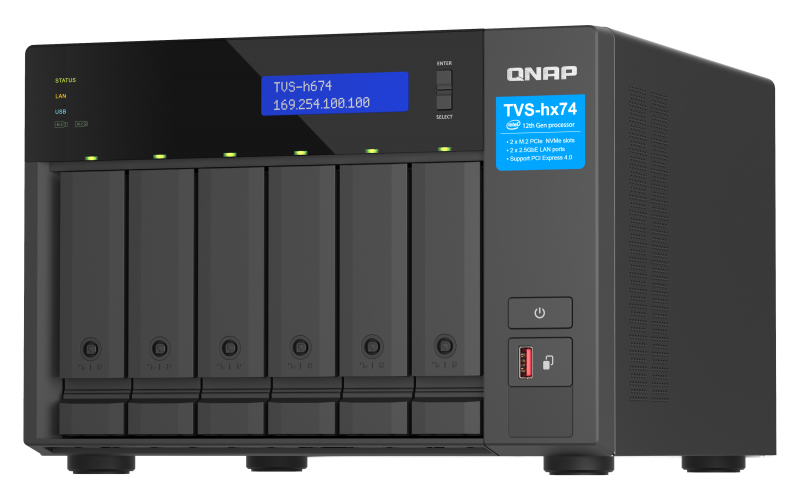 Image of QNAP TVS-H674 NAS Tower Ethernet LAN Black i5-12400