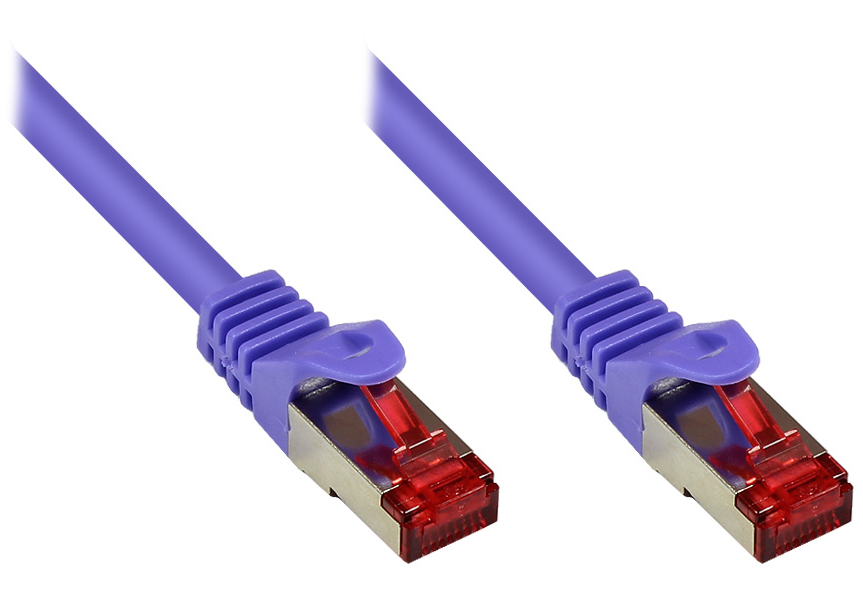 Alcasa 0.5m Cat6 S/FTP networking cable Violet S/FTP (S-STP)