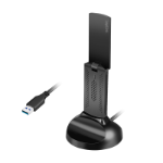 LogiLink WLAN 802.11ax , WI-FI 6E, 3000Mbit/s USB 3.0 Adapter, w/antenna and base