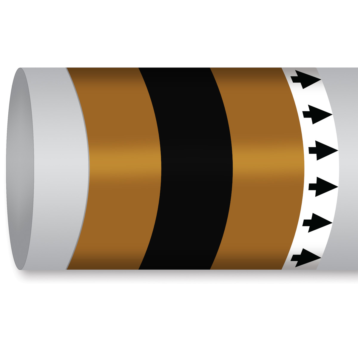 Brady MPM-FUEL-300MMX30M-BR/BK/BR-ROLL self-adhesive label Rectangle Permanent Black, Brown