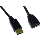 Cables Direct 2m DisplayPort M/F Black