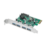 Siig 4-Port USB 3.0 PCIe interface cards/adapter Internal USB 3.2 Gen 1 (3.1 Gen 1)