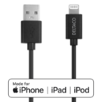 Deltaco IPLH-412 lightning cable 2 m Black