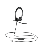 Logitech H650e Headset Bedraad Hoofdband Kantoor/callcenter USB Type-A Zwart, Zilver