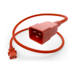 UNC PWCD-C13C20-15A-05F-RED power cable 60" (1.52 m) C13 coupler C20 coupler