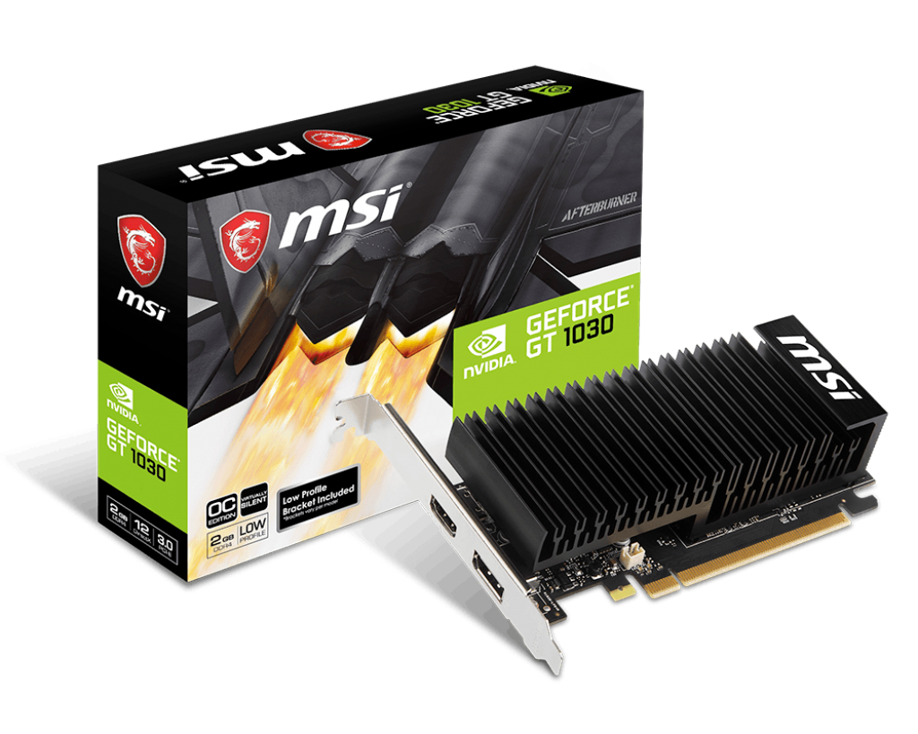 Image of MSI GeForce GT 1030 2GHD4 LP OC - GeForce GT 1030 - 2 GB - GDDR4 -...