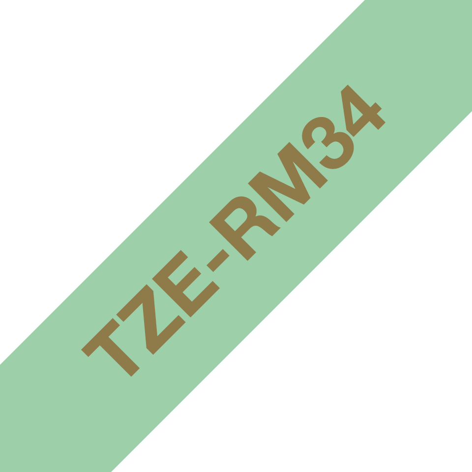 Photos - Other consumables Brother TZE-RM34 DirectLabel gold on mint green non adhesive textil 12 TZE 