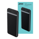 PREVO SP3012 Power bank,10000mAh Portable Fast Charging for Smart Phones, Tablets and Other Devices, Slim Design, Dual-Port with USB Type-C and Micro USB Connection, Black