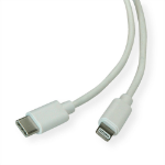 ROLINE 11.02.8323 mobile phone cable White 1 m USB C Lightning