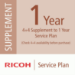 Ricoh 4+4 Supplement to 1 Year Service Plan