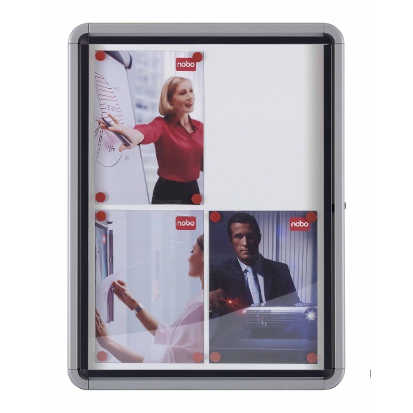 Nobo Premium Plus Outdoor Magnetic Lockable Notice Board 4xA4