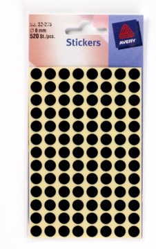 Avery Dot stickers, red, Ø 8 mm, 560 Labels-cards/package
