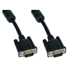Cables Direct 10m SVGA VGA cable VGA (D-Sub) Black, Chrome