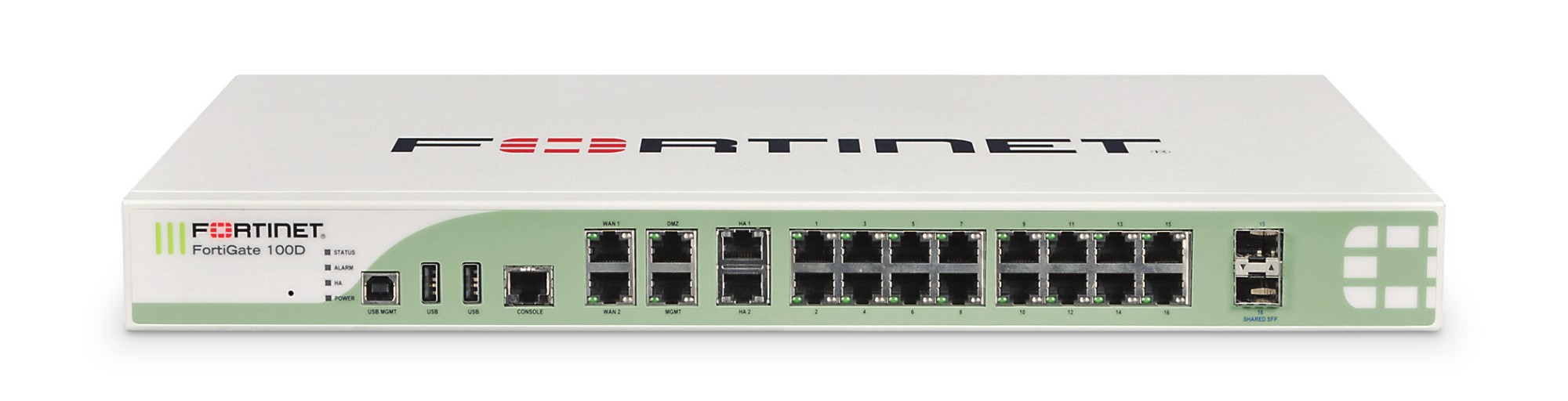 Fortinet FortiGate 100D hardware firewall 1U 2.5 Gbit/s