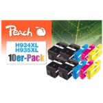 Peach PI300-688 inktcartridge 10 stuk(s) Compatibel Hoog (XL) rendement Zwart, Cyaan, Magenta, Geel