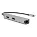 Rocstor Y10A312-S1 interface hub USB Type-C 5000 Mbit/s Black, Gray