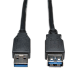 Tripp Lite USB 3.0 SuperSpeed Extension Cable - USB-A to USB-A, M/F, Black, 0.91 m
