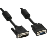 InLine DVI-A Cable 12+5 male / 15 Pin HD male VGA 2m
