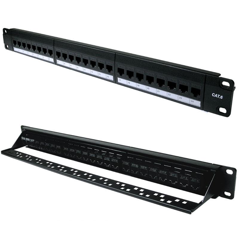 FDL 24 PORT CAT.6 PATCH PANEL 1U - THROUGH COUPLER