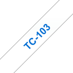 Brother TC-103 DirectLabel blue on Transparent 12mm x 7,7m for Brother P-Touch TC 9-12mm