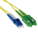 ACT 5 meter LSZH Singlemode 9/125 OS2 glasvezel patchkabel duplex met SC/APC en LC/PC connectoren