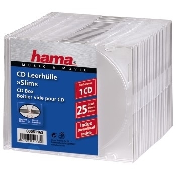 SLIM CD JEWEL CASE 25 PACK CLEAR thumbnail