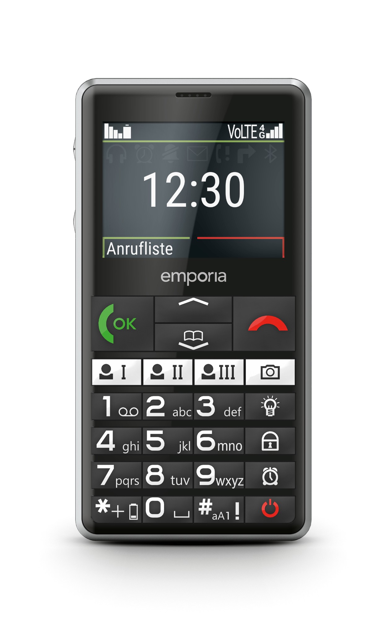 emporiaPURE-LTE 5.87 cm (2.31") 107 g Black Senior phone